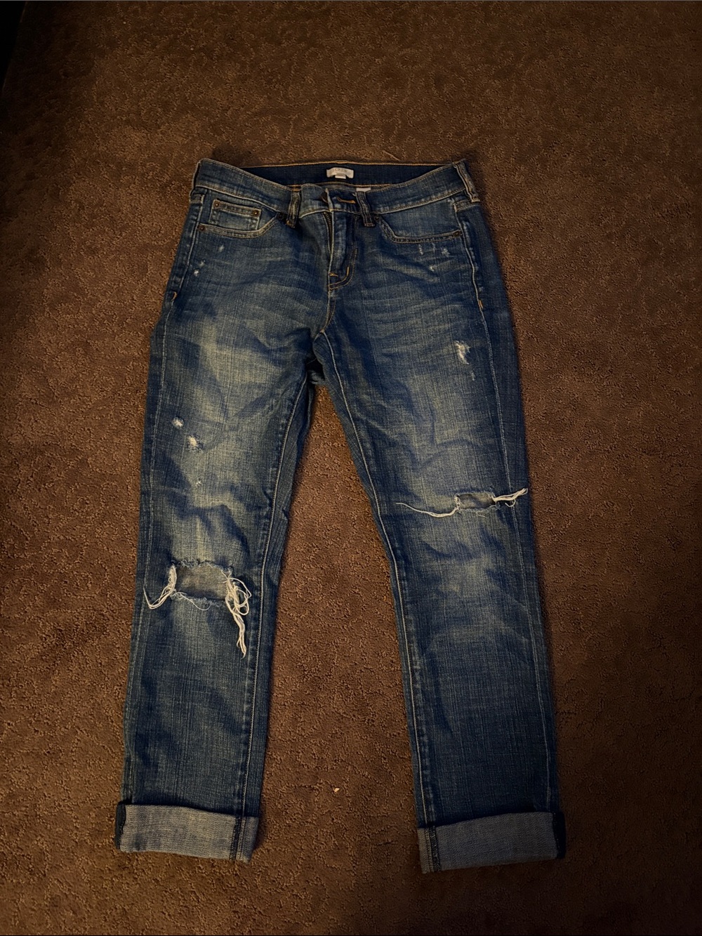 Women’s Distressed Blue Denim Jeans